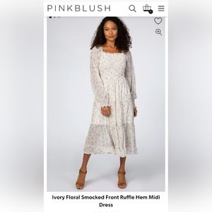 Pinkblush floral dress (L)